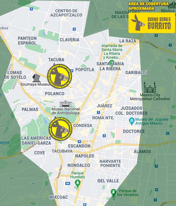 mapa cobertura ciudad de mexico bueno bonito burrito
